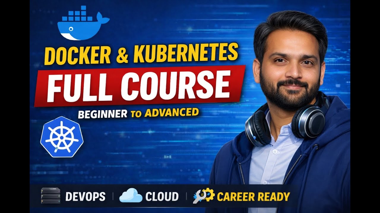 Docker & Kubernetes Full Course (2026) | Beginner to Advanced | DevOps Roadmap | Hindi