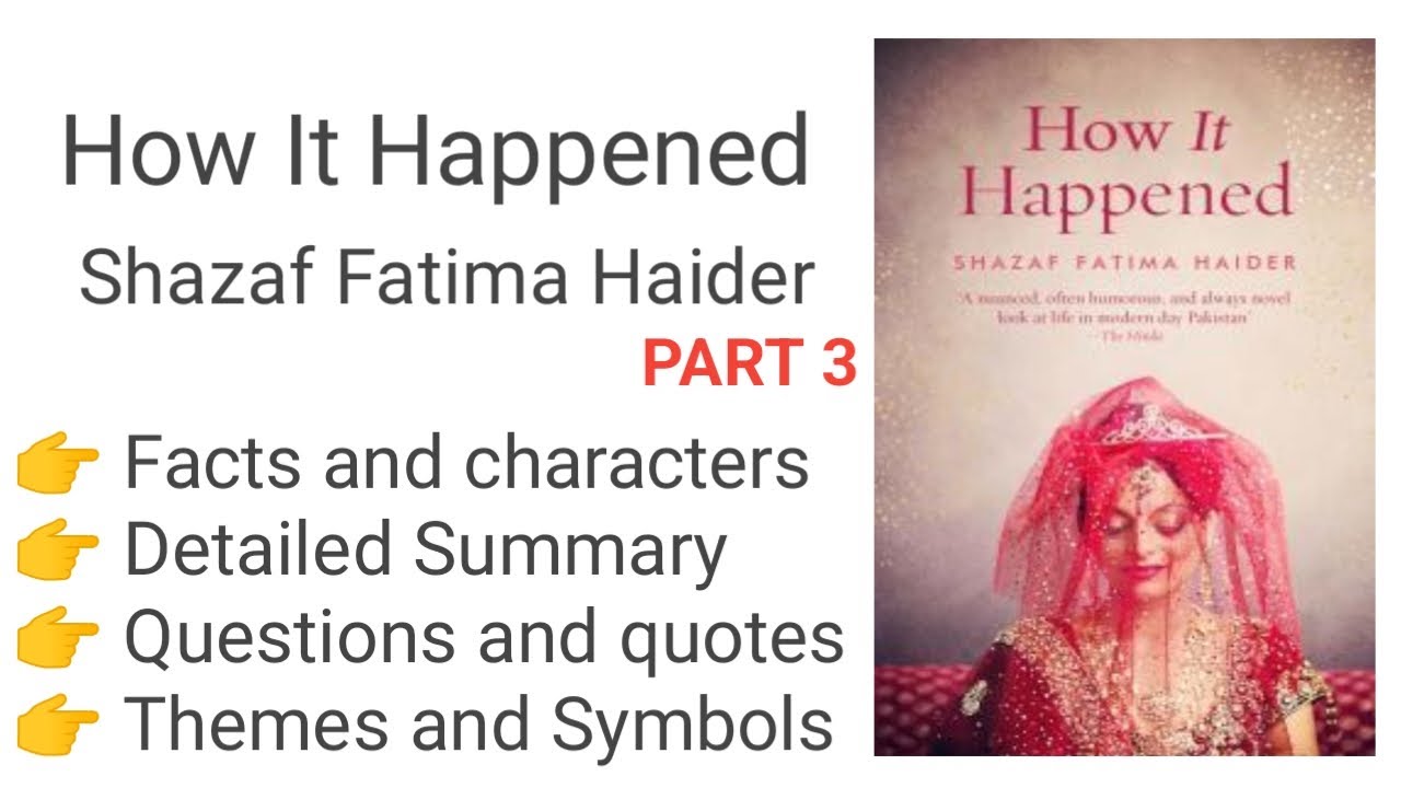 Detailed Summary of How it Happened novel|Shazaf Fatima Haider|Feminism|Characters|Themes and quotes