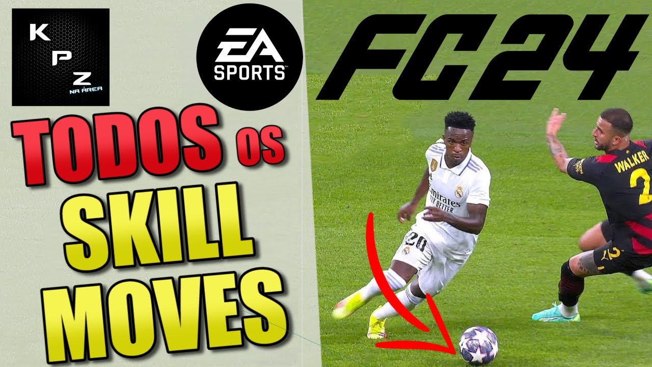 TODOS OS SKILL MOVES DO FC24!!!💥INCLUSIVE OS DRIBLES NOVOS!!!💥EA SPORTS FC 24💥TUTORIAL COMPLETO