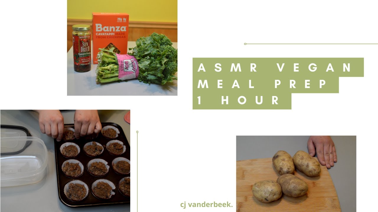 asmr vegan meal prep 🌱 1 hour cooking with nature sounds (no talking)