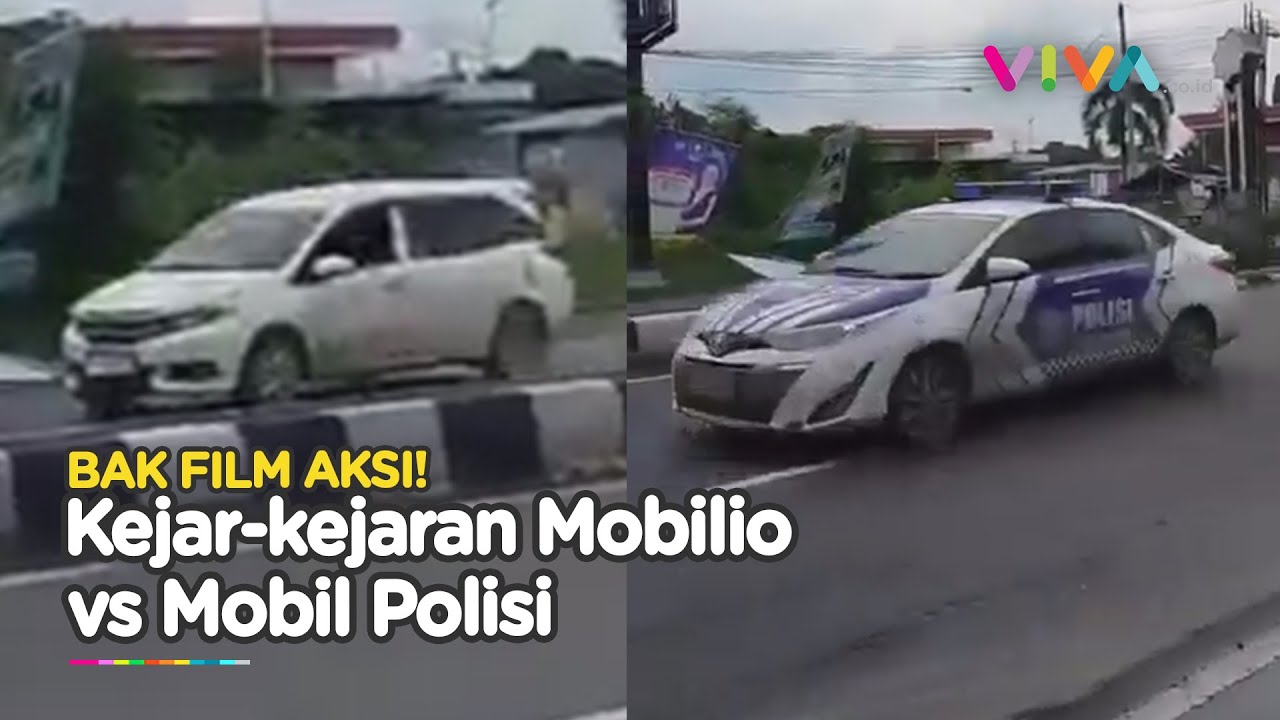 Mobil Polisi Kejar Mobilio, Sopir Nekat Nyemplung ke Sungai