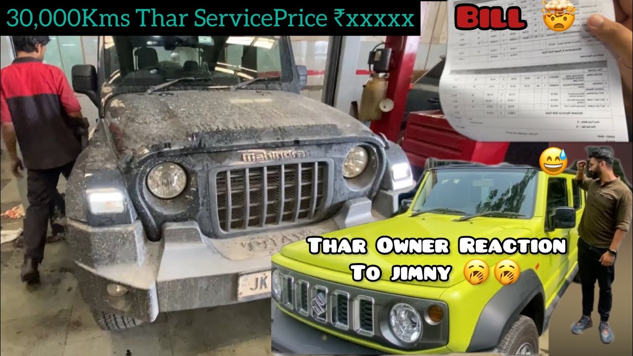 30000kms Thar diesel service cost 🤯 | Thar Owner Reaction On Jimny 🥱
