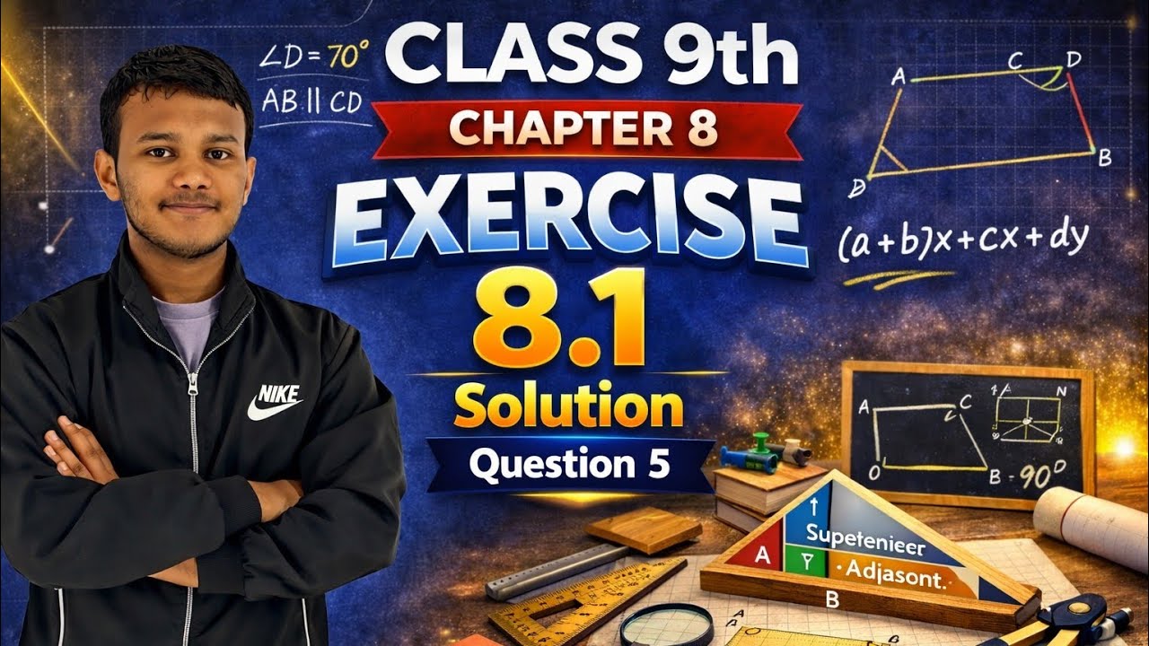 Class 9 Maths | Chapter 8 Quadrilaterals | Exercise 8.1 | Question 5