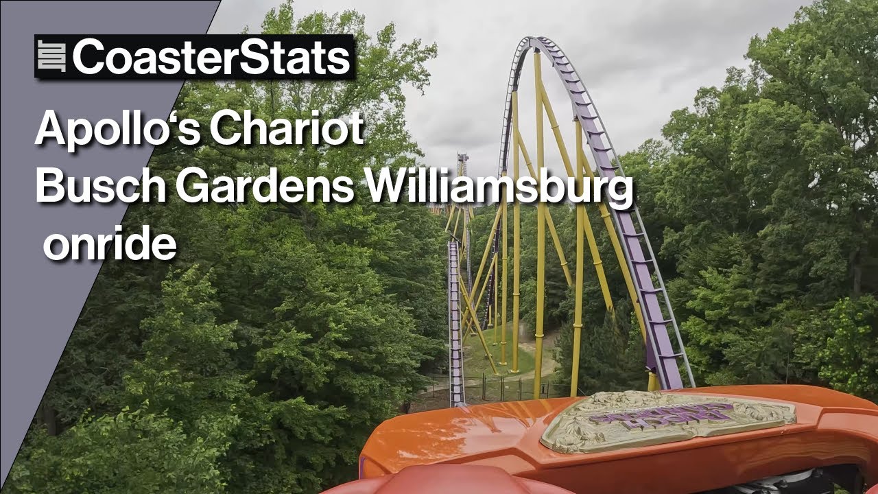 Apollo's Chariot onride - Busch Gardens Williamsburg [4K 60FPS]