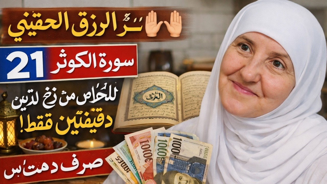 🔥 سرّ الرزق الحقيقي 🤲 سورة الكوثر 21 مرة للخلاص من الدَّين بسرعة مذهلة!