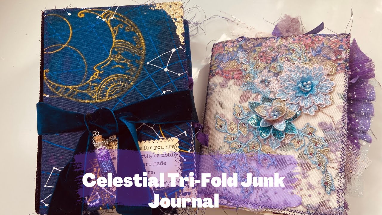 A Celestial Tri Fold Junk Journal