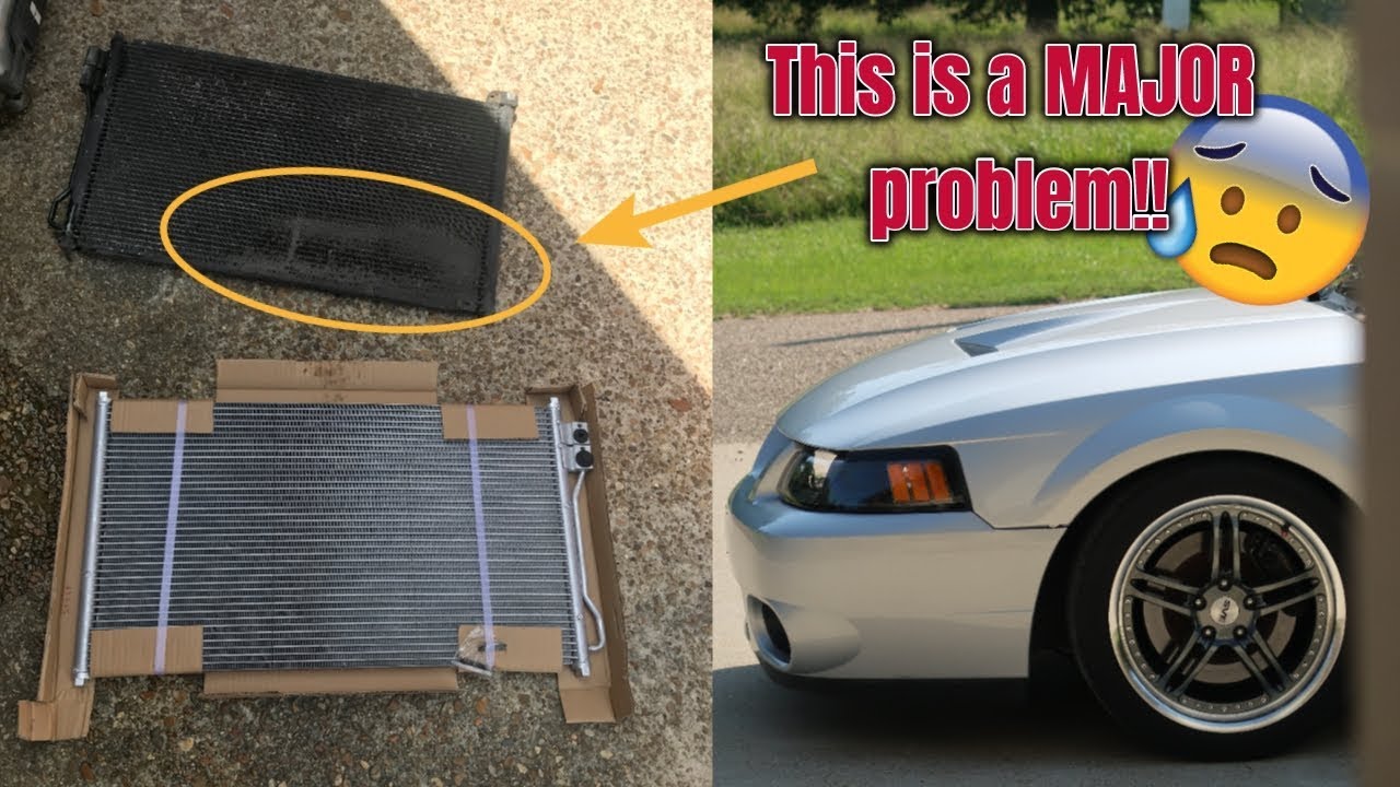 How I Installed An AC Condenser | 2003 Mustang Cobra