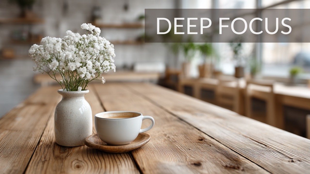 🎧 Focus Cafe BGM | Minimal Acoustic Guitar for Concentration (3 Hours)