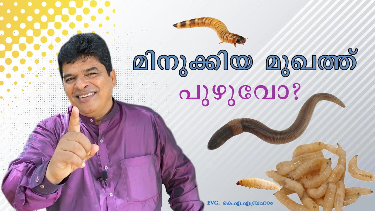 മിനുക്കിയ മുഖത്ത് പുഴുവോ?  |  MALAYALAM SHORT MESSAGE  |  EVG.K.A. ABRAHAM