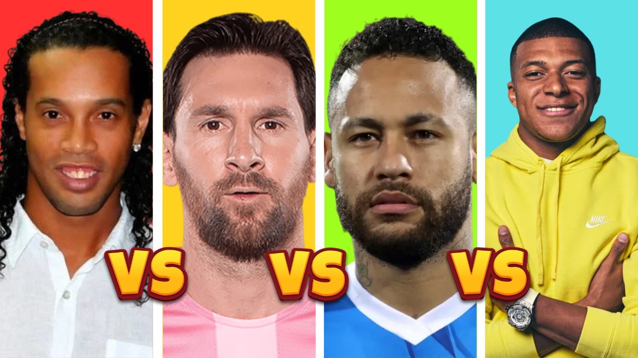 Comparison: Ronaldinho vs Messi vs Neymar vs Mbappé | Ultimate Comparison