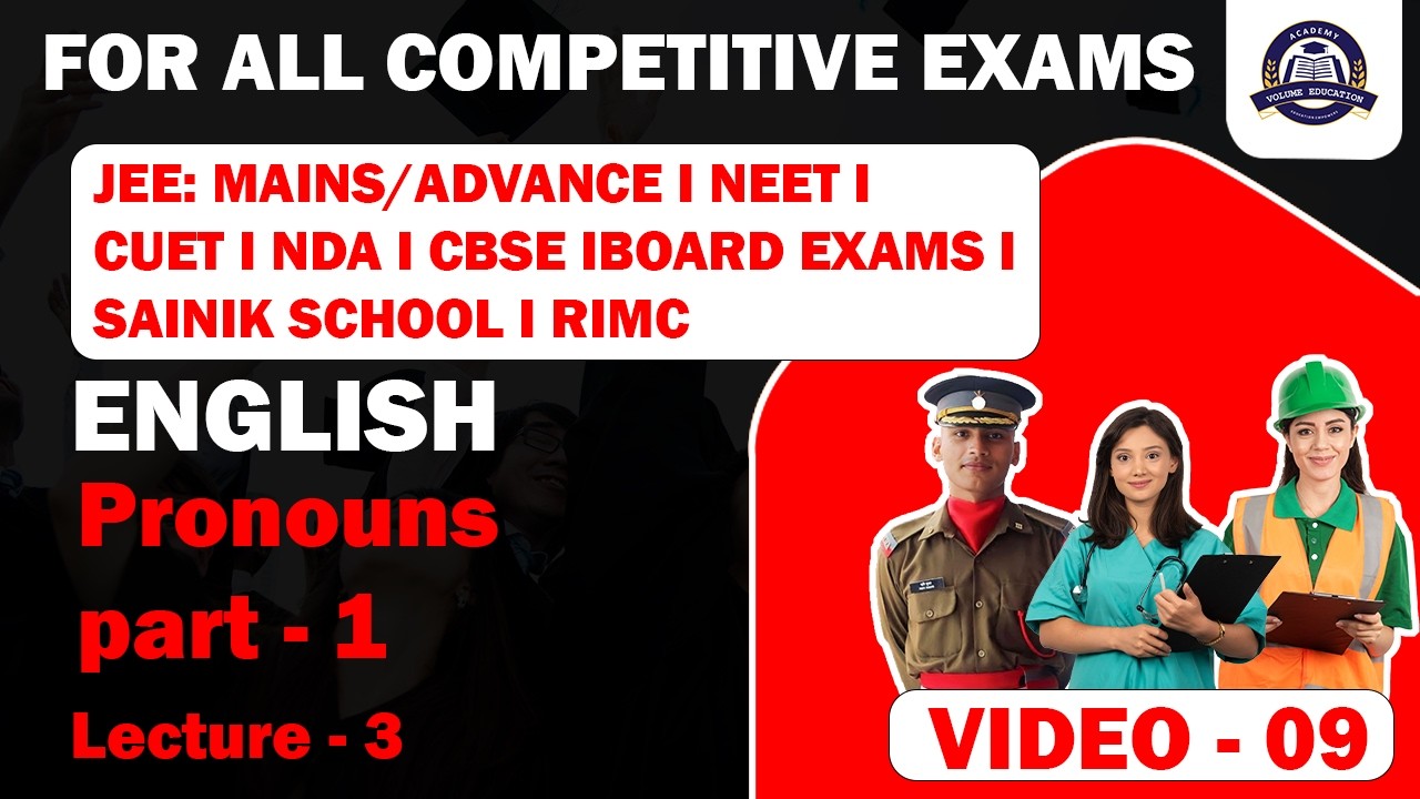 English I Pronoun Part - 1 I NDA I RIMC I CUET I SAINIK SCHOOL I Other Competitive Exams