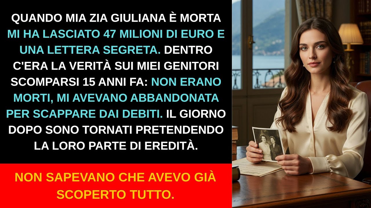 Ho ereditato tutto da mia zia, e i miei genitori scomparsi da 15 anni hanno deciso di tornare.