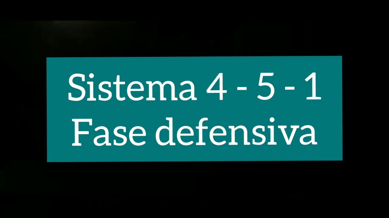 Sistema 4-5-1 fútbol - fase defensiva - movimientos en bloque
