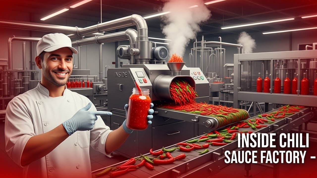 How Hot Chili Sauce Is Made Today 🌶️ | Inside a Modern Chili Processing Plant