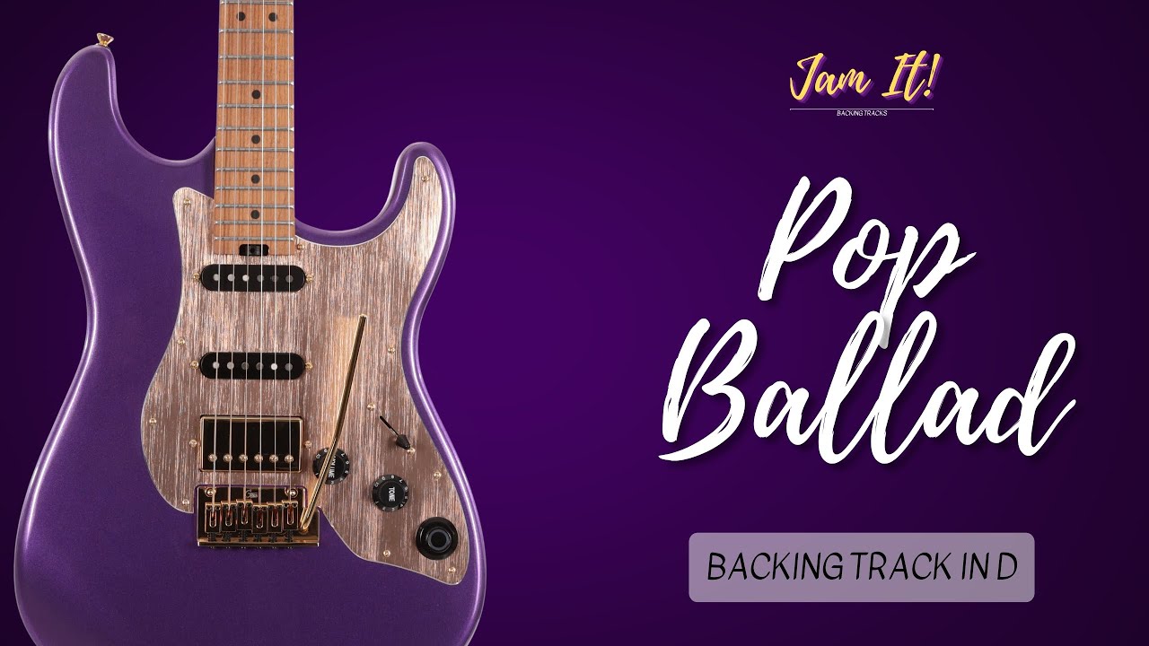 Hopeful Pop Ballad Guitar Backing Track in D | Jam Track