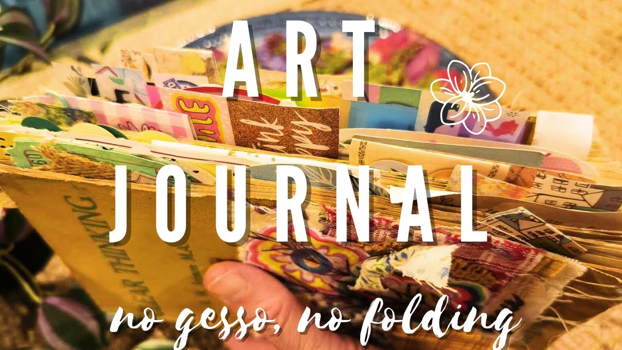 📚 Completed Altered book for beginners - No gesso, No folding I Easy beginners Art journaling