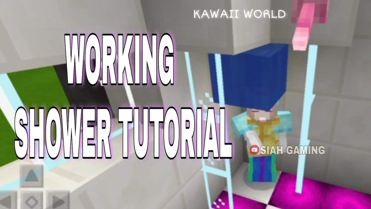 Working Shower Tutorial (Part 4 - Modern Bathroom) | Kawaii World |minecraft
