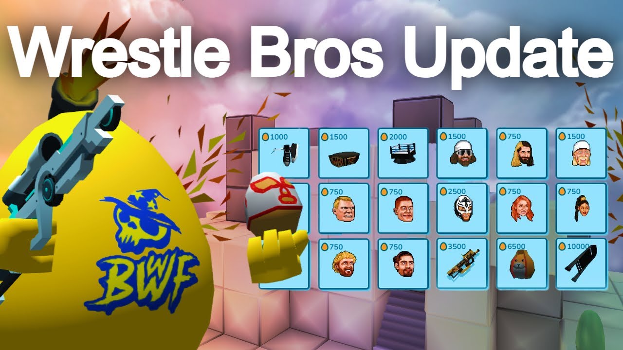 The Wrestle Bros Update is here! Buying the items + Killstreak! | Shell Shockers