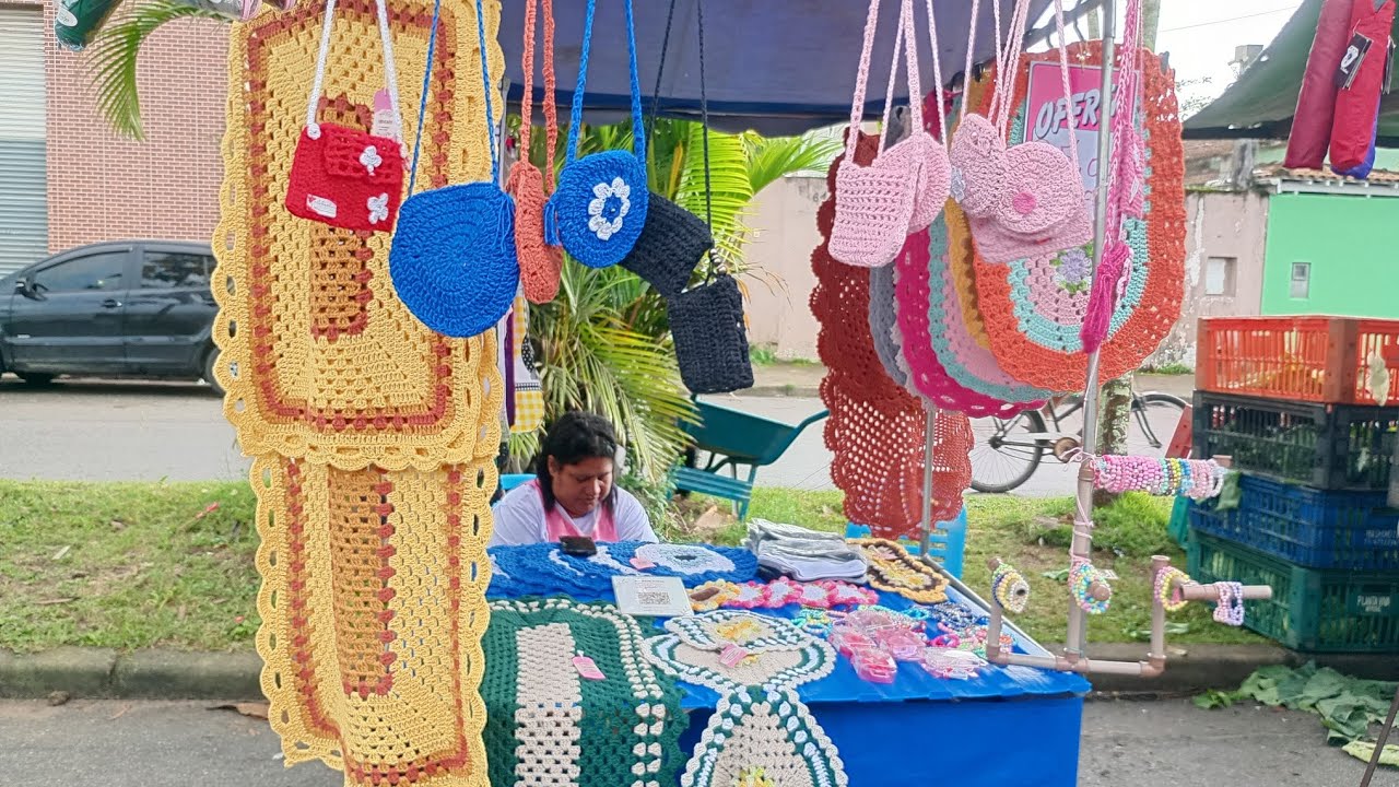 Última feira de agosto #tapeteeconômico #crochet #feira 