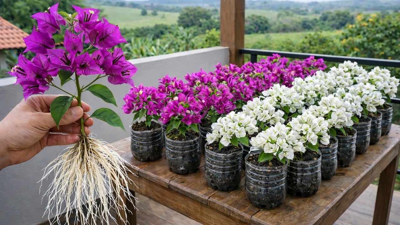 Tips for propagating 1000 bougainvillea plants in 7 days - extremely cost-effective.