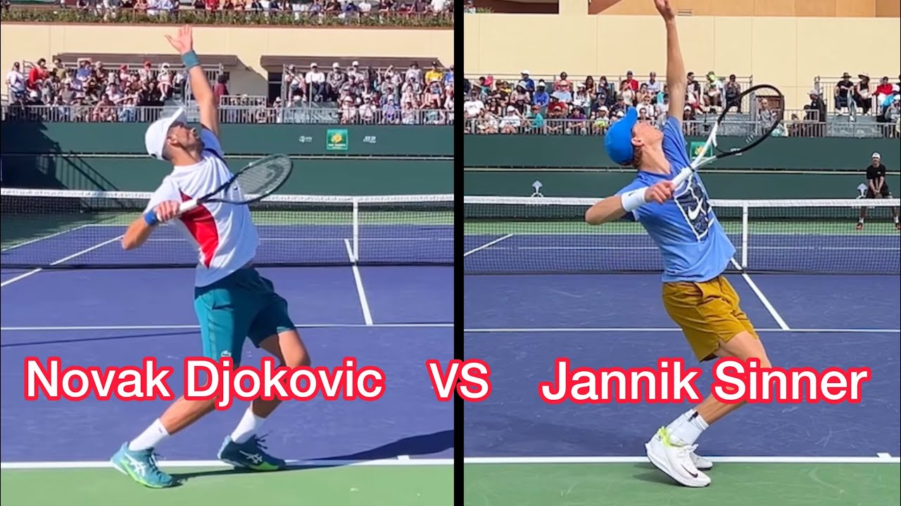 Novak Djokovic vs Jannik Sinner Serve Comparison (Tennis Technique Explained)