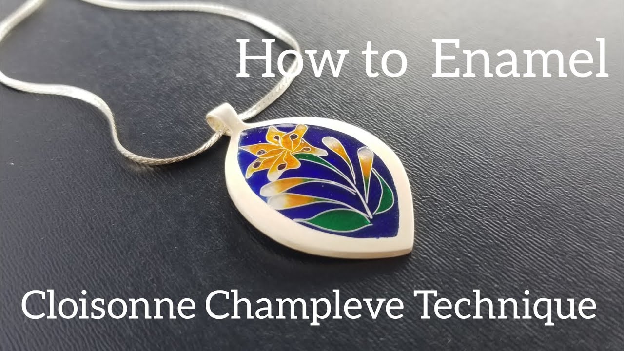 How to Enamel. Cloisonne Champleve Technique. (Lily flower jewelry)