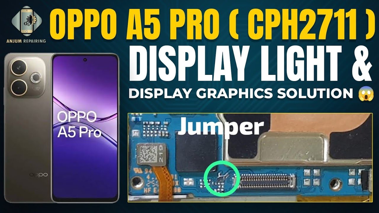 Oppo A5 Pro 5G Display light jumper|Oppo A5pro Display Graphics problem Solution|Display Blank Fixed