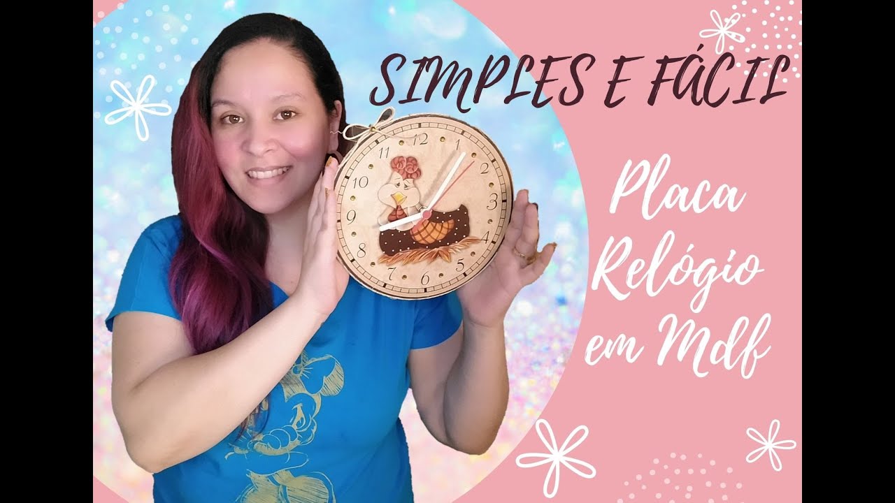 SIMPLES EFÁCIL: Como Fazer Placa Relógio de MDF #RUMOÀ1K