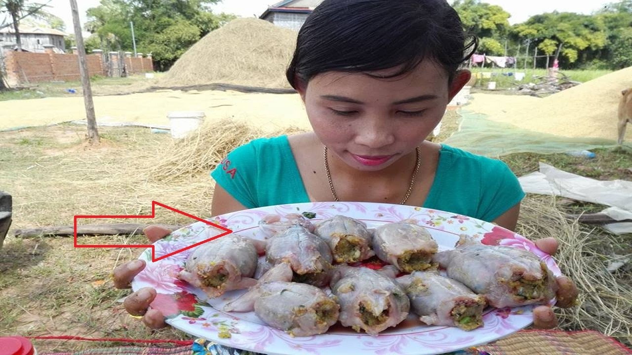 village food factory-Country food in my village-Cambodia traditional food Call Kangkebob