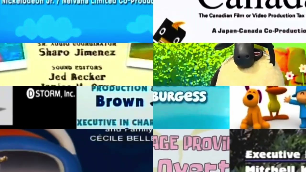 Pocoyo, BC, Pecola, Back, SpongeBob, Diego, TT, Bear, Lazytown, LJ, MHS & BG Credits Remix