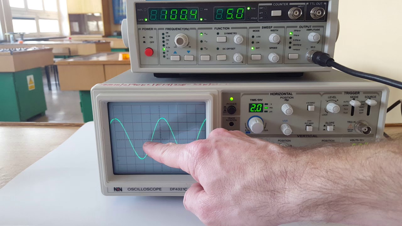 Odczytywanie parametr&oacute;w sygnału z oscyloskopu