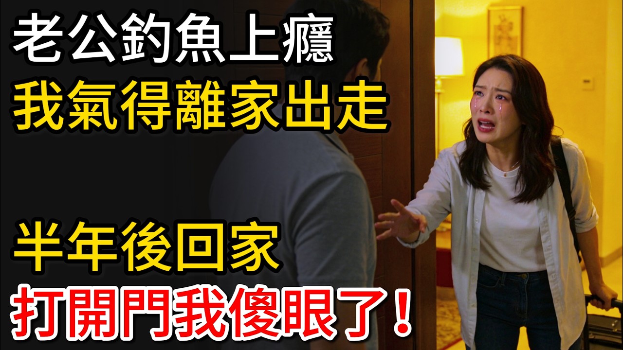 老公釣魚上癮，我氣得離家出走，半年後回家，打開門后我傻眼了