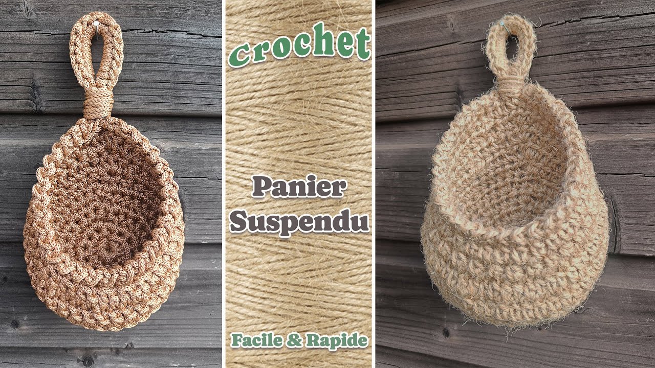 🧶 COMMENT FAIRE UN PANIER SUSPENDU AU CROCHET PAS À PAS ! 🪴