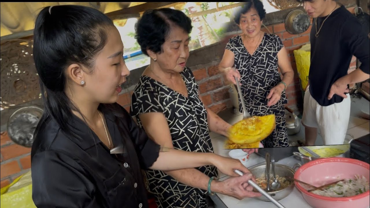 Học nghề mẹ ck làm bánh xèo bến tre
