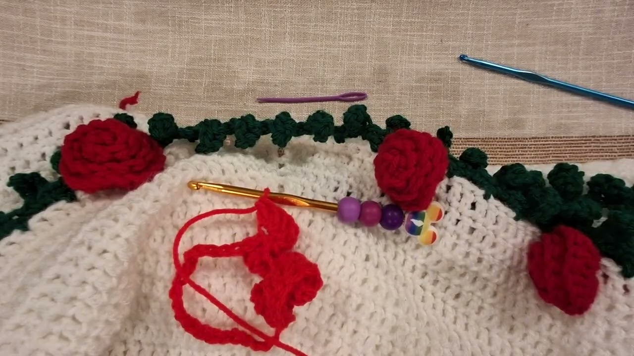 Crochet with me #crochetrosebouquetblanket #crochetrose #crochetbouquet #crochetblanket 