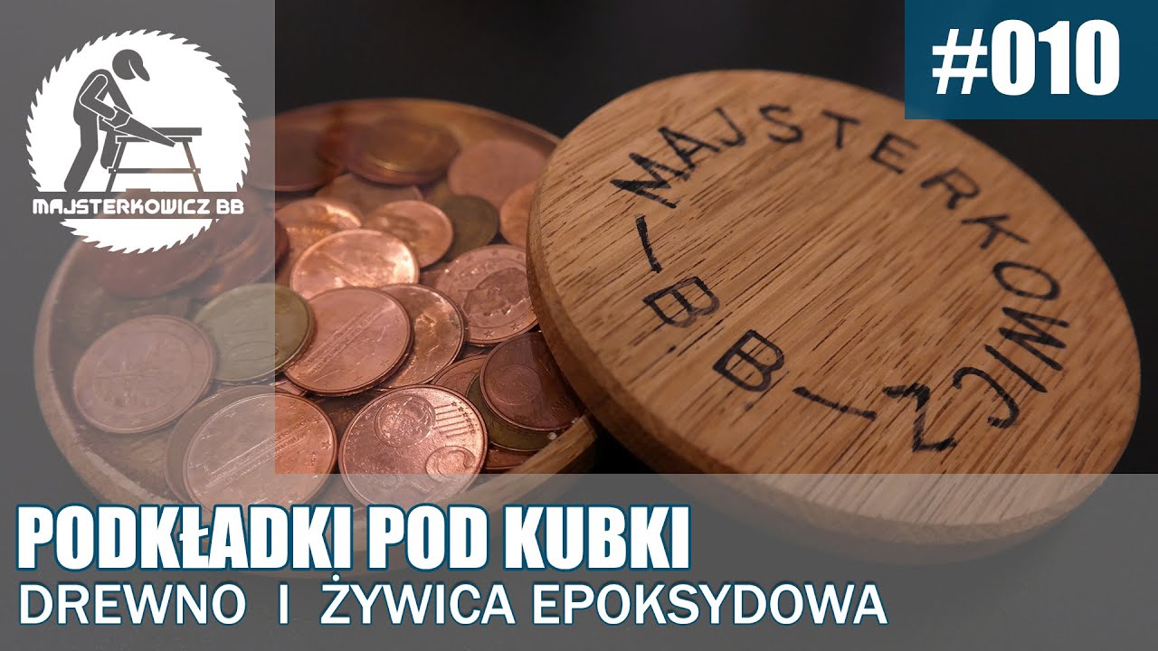 Podkładki pod kubki z drewna i żywicy epoksydowej