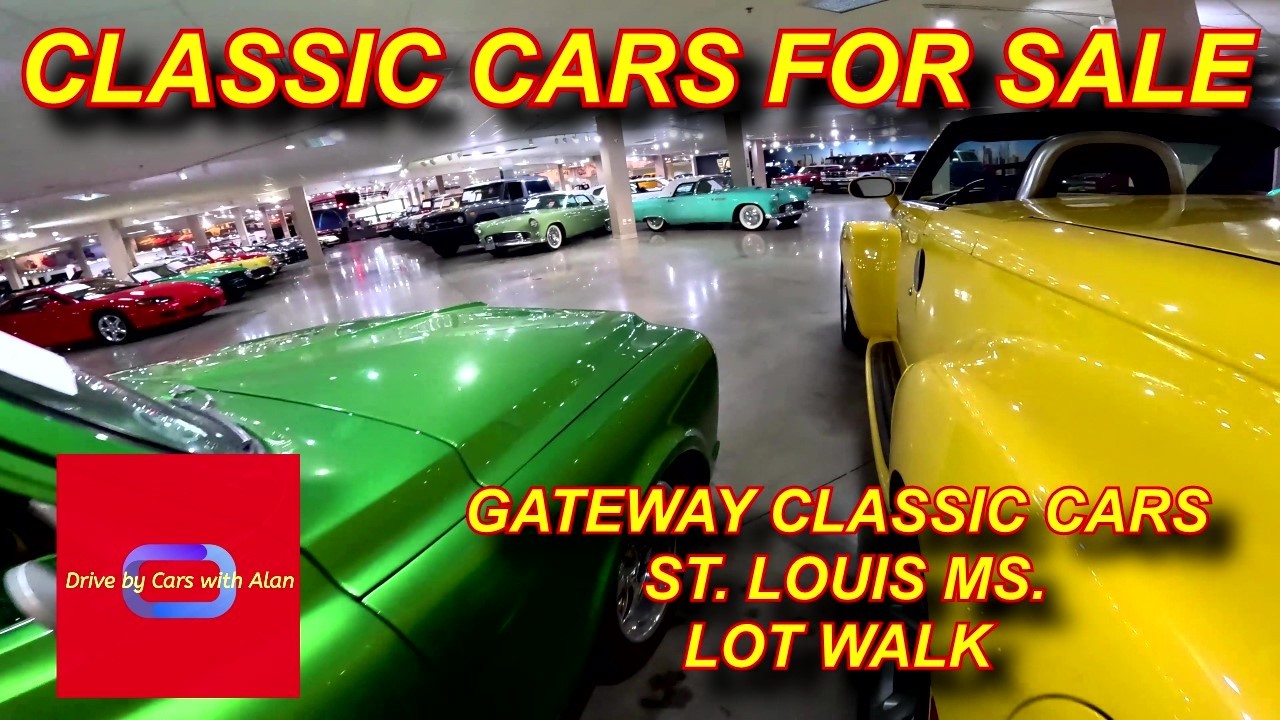 CLASSIC CARS FOR SALE. GATEWAY CLASSIC CARS LOT WALK ST LOUIS FLAGSHIP SHOWROOM