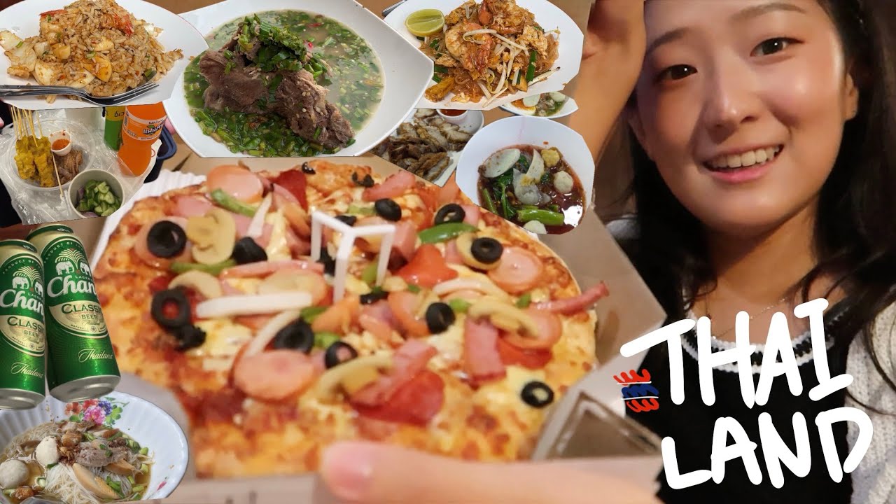 [VLOG] 싸와디카~ 컵쿤카~ 마이싸이팍치카~ | 쩟페어야시장 랭쎕 로컬쌀국수 항정살튀김 팟타이 사테 게살오믈렛 태국도미노