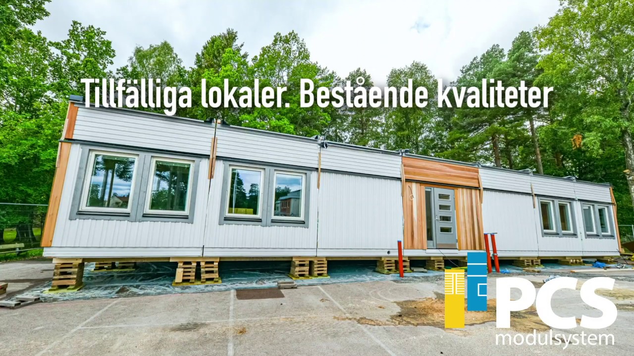 Snabbmontage hyresmoduler till skolpaviljong PCS Modulsystem