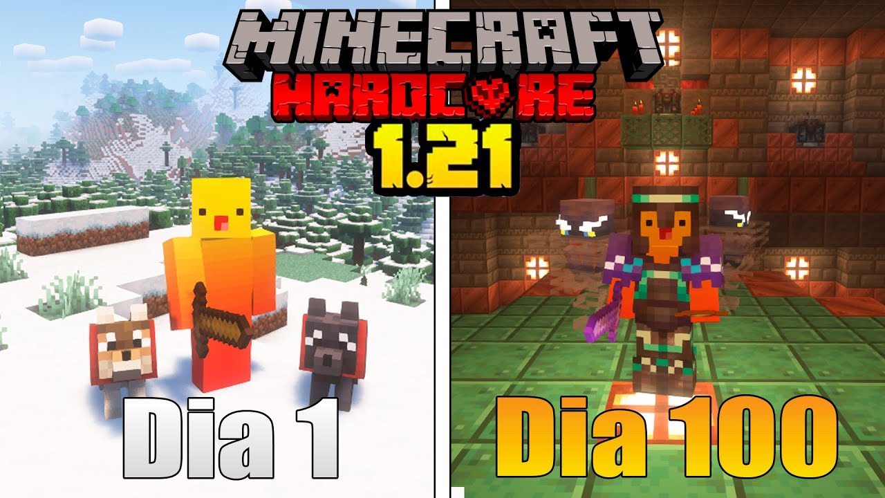 Sobreviv&iacute; 100 D&iacute;as en MINECRAFT HARDCORE 1.21