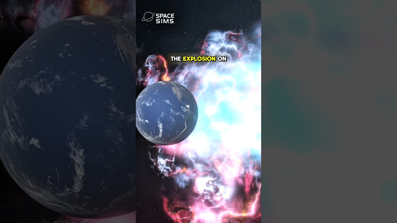 What if we place the largest star one light year from earth and make it go Supernova? #shorts