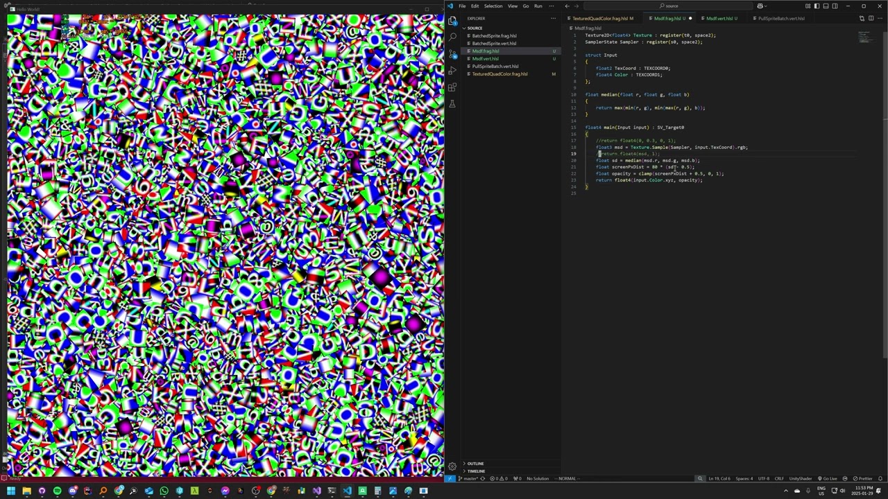 Multi Channel Signed Distance Field Font Rendering