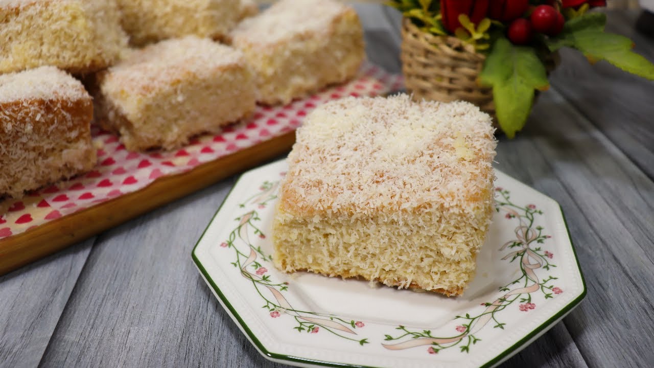 Brazilian Coconut Cake Recipe | Super Soft & Moist Coconut Cake By Tasty Food With Maria