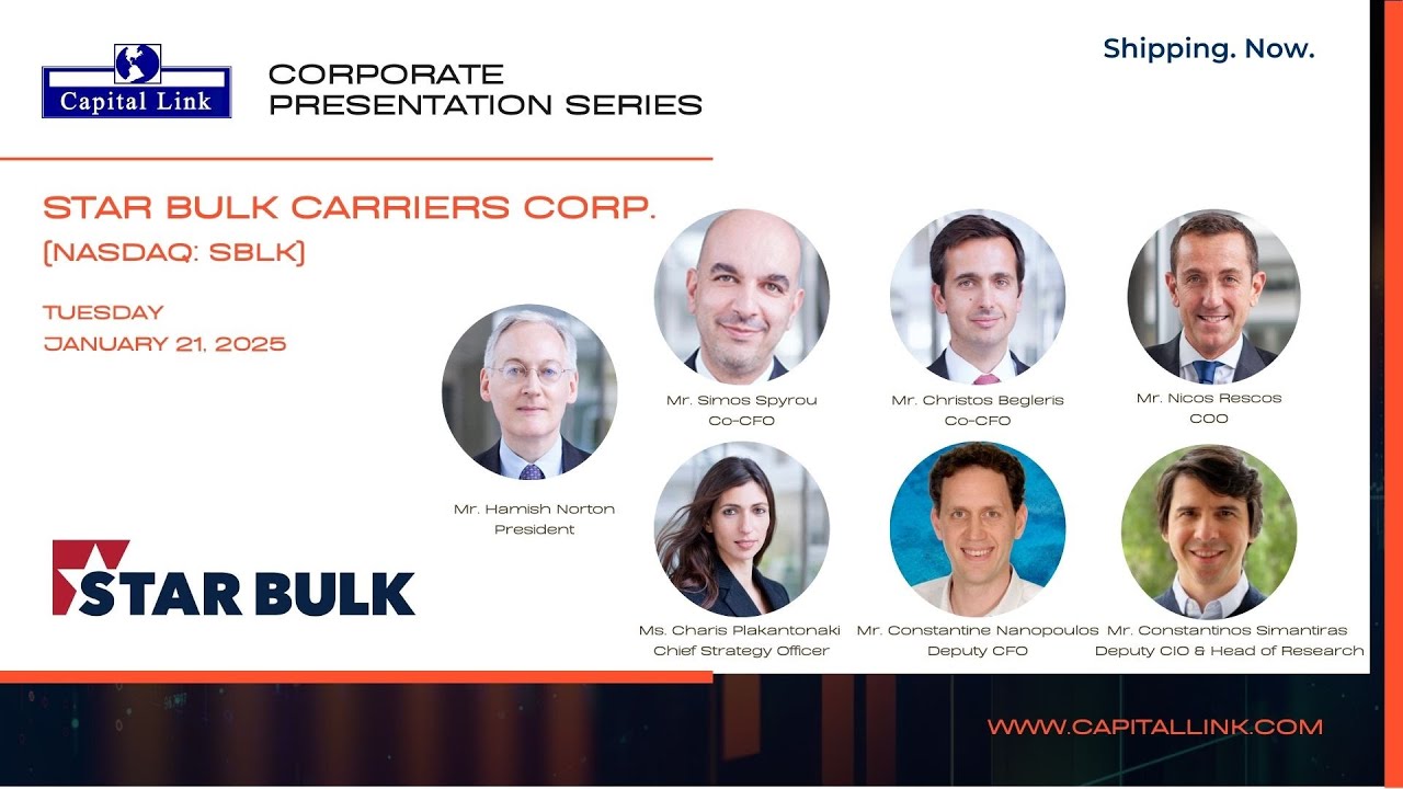 Star Bulk Carriers Corp. (SBLK)  - 2025 Capital Link Corporate Presentation Series