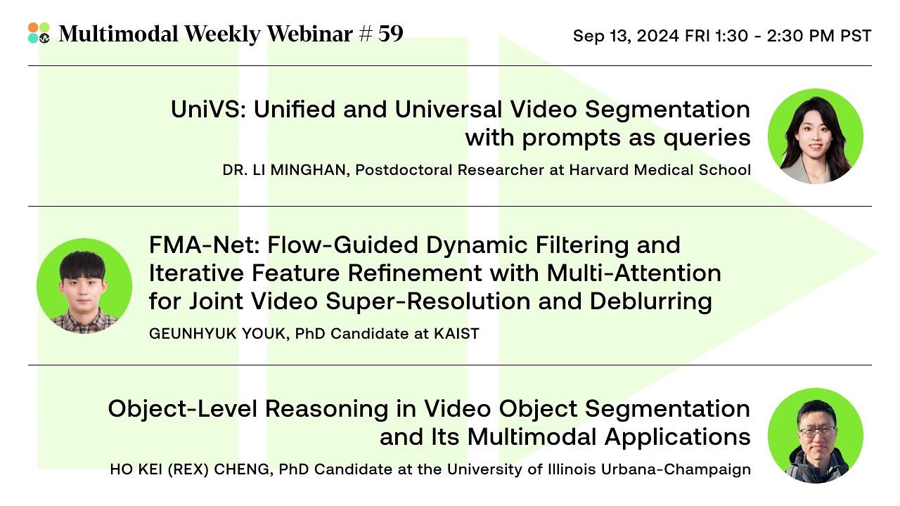 Unified Video Segmentation and Video Object Segmentation | Multimodal Weekly 59