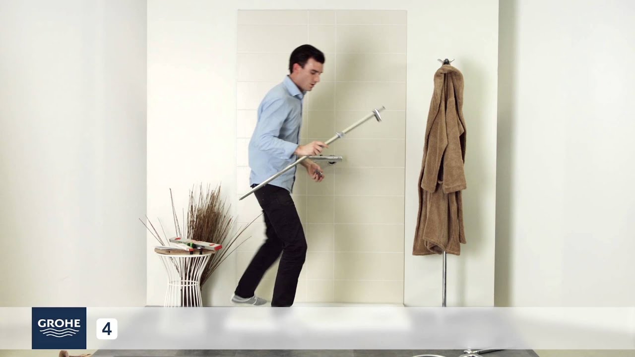 Как легко установить душевую систему GROHE с термостатом