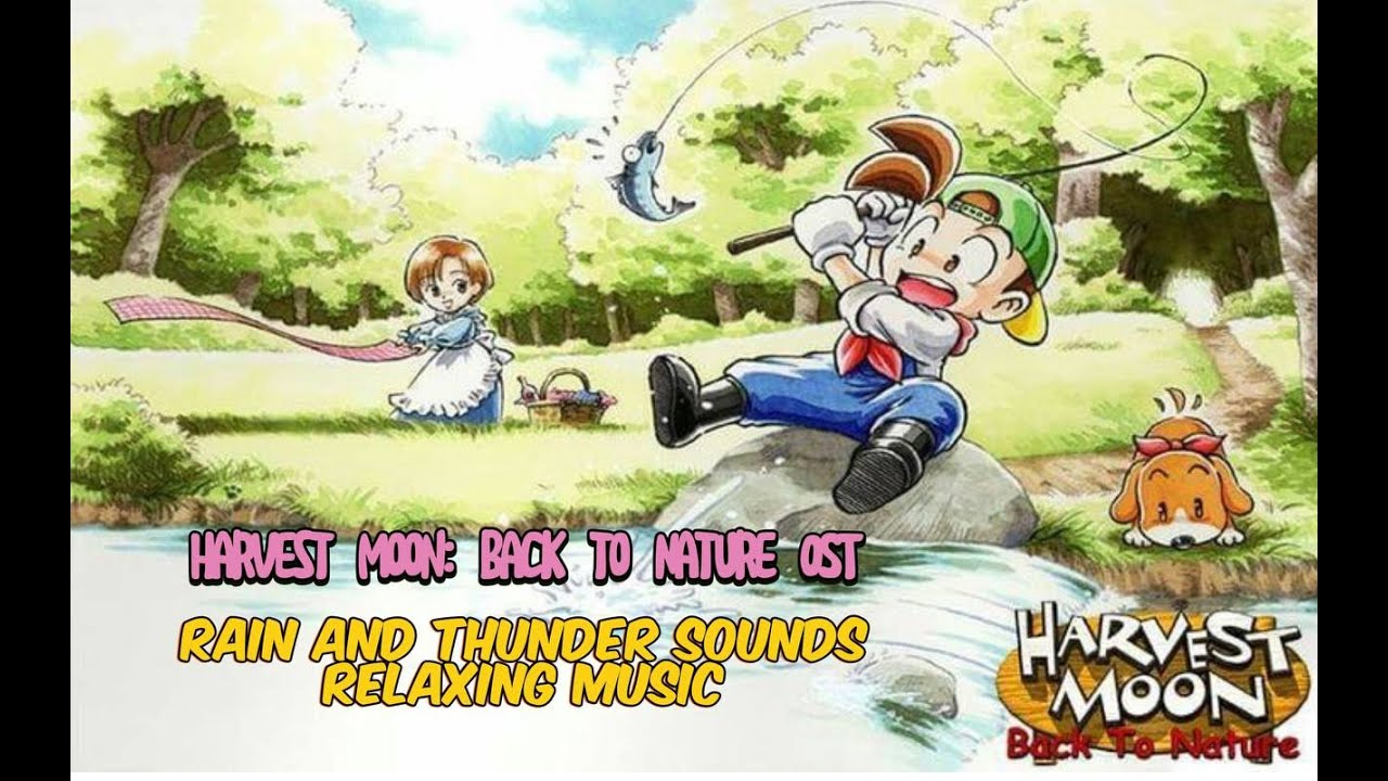 🌧️✨ Harvest Moon: Back to Nature OST - Rain and Thunder Sounds Relaxing Music 🌾🎶