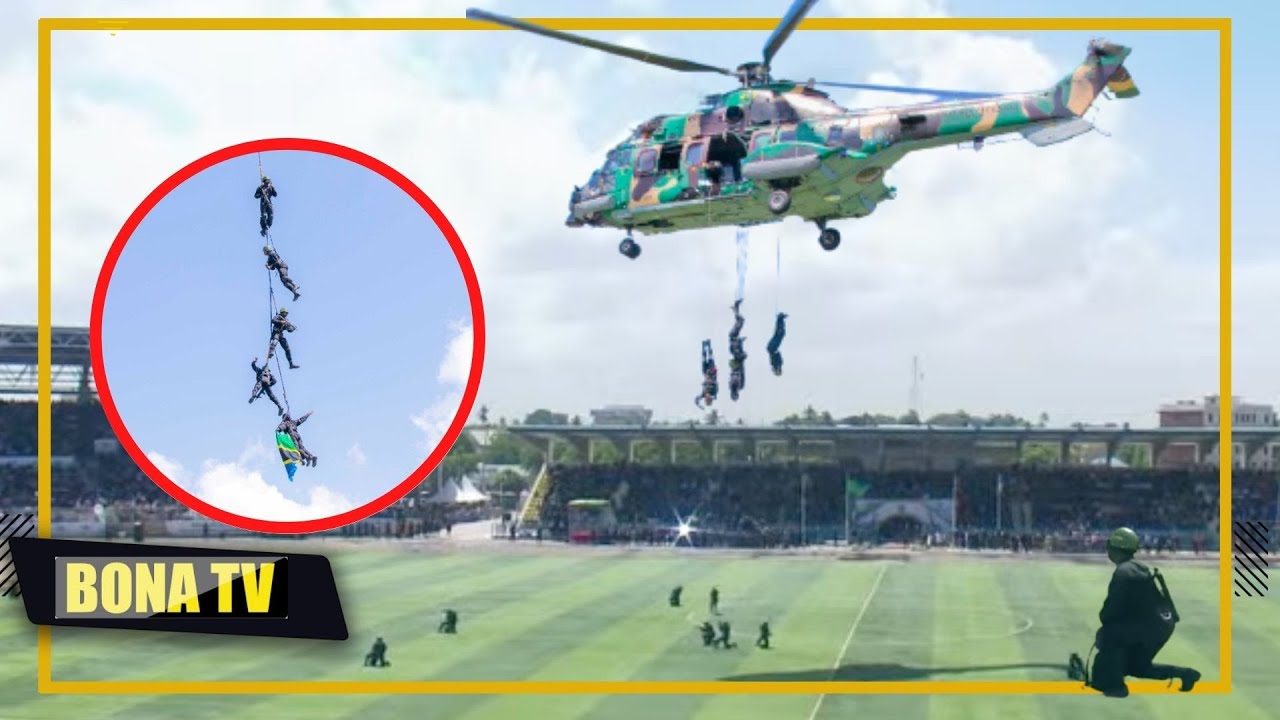 ONESHO LA HELKOPTA ILIVYOWASHUSHA WANAJESHI KWA UKAKAMAVU / WAPIGA SALUTE ANGANI KWA RAIS SAMIA