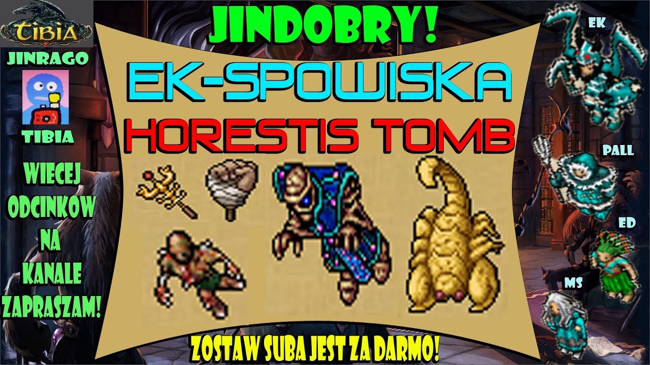 Tibia - 130 lvl EK VS Horestis / Profit / Exp / Boss