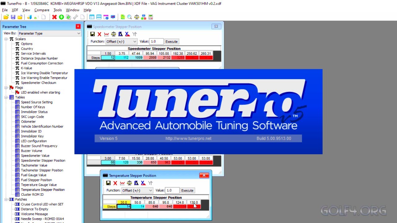 🇩🇪 VW Golf 4 / Bora / Passat VDO Tacho EEPROM mit TunerPro „zerlegt“ | Staging, Login, etc...